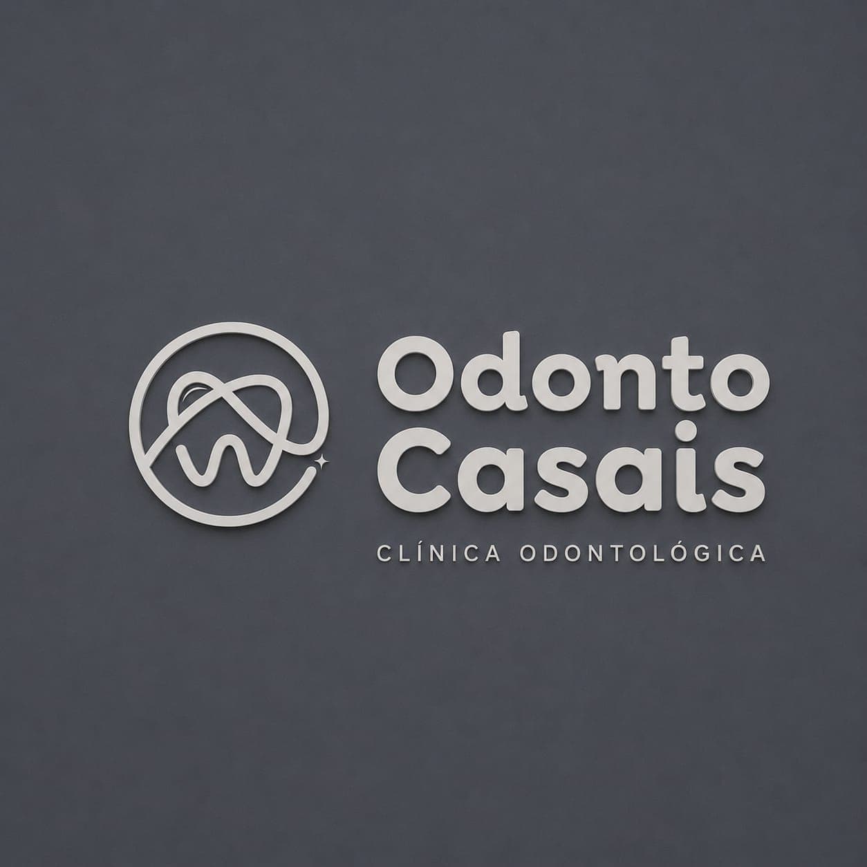 Placa com a marca Odonto Casais, clínica odontológica
